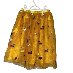 Hanna Andersson disney princess skirt beauty and the beast yellow tulle sz L